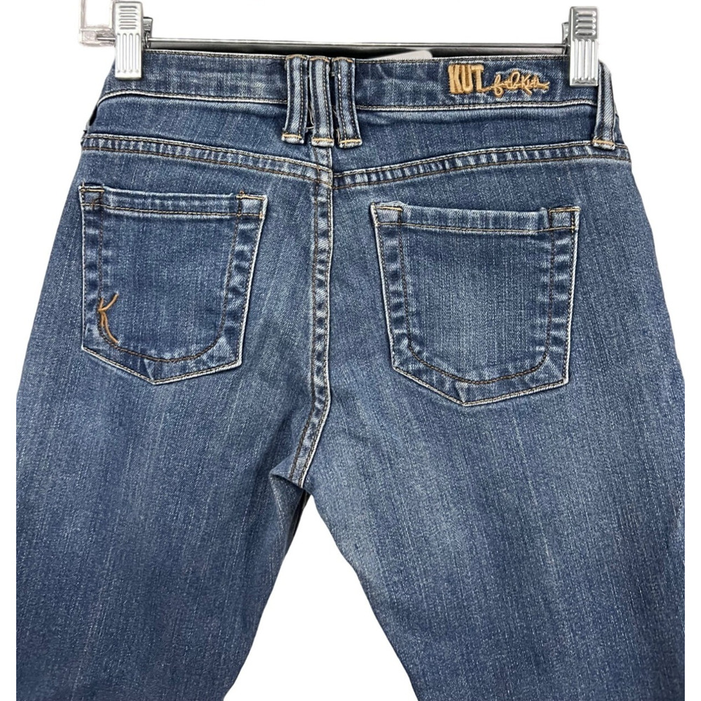 KUT From The Kloth Denim Ankle Skinny Jeans 0P Petite 26x28 Stretch Medium Wash - Picture 4 of 9